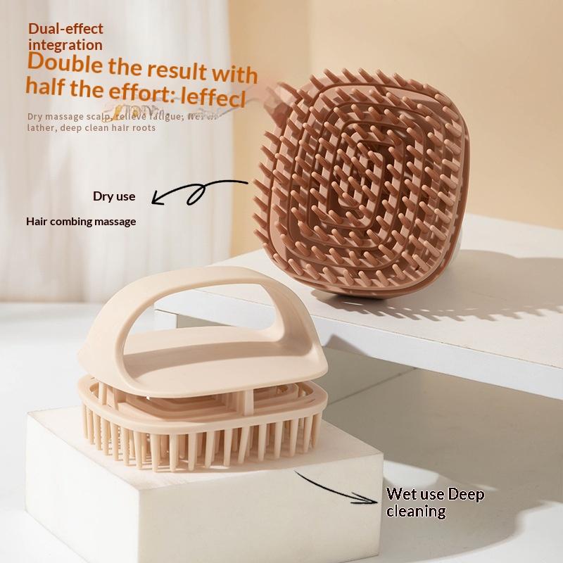 Scalp Massage Shampoo Brush 1P - Hair Care Dandruff ulasan dan harga