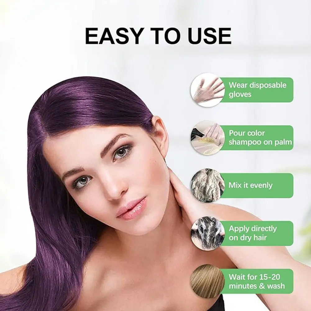 200ml Hair Dye Shampoo, Fast C - Hair Care Natural Ingredients ulasan dan harga
