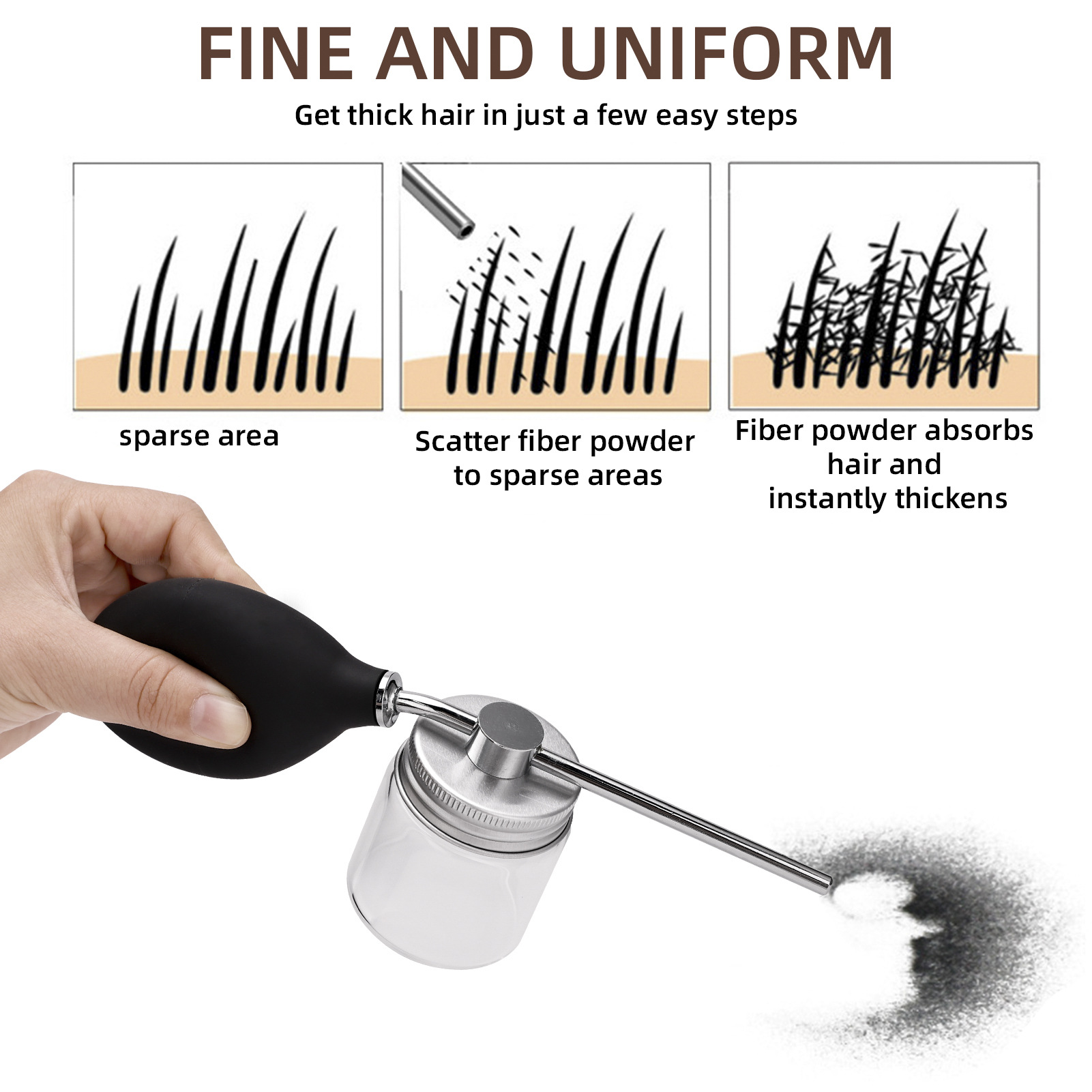 Refillable Barber Powder Spray - Hair Care Products ulasan dan harga